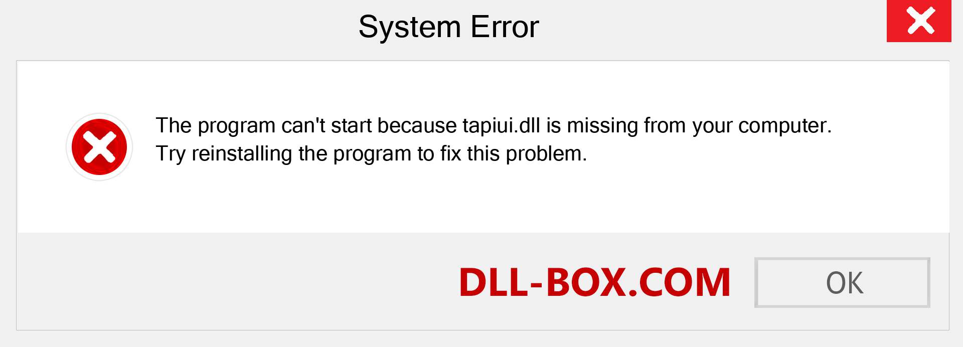  tapiui.dll file is missing?. Download for Windows 7, 8, 10 - Fix  tapiui dll Missing Error on Windows, photos, images